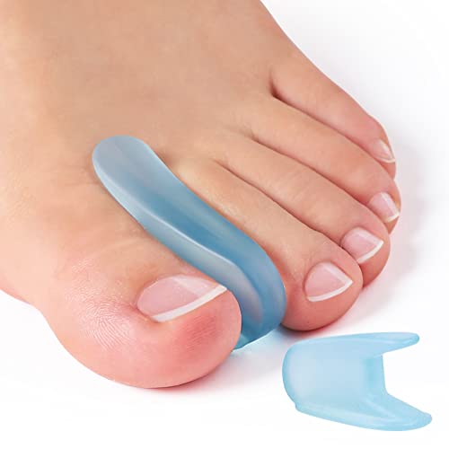 Sumifun Gel Toe Separators - 10 Packs Big Toe Spacers - Flared Design - Bunion Corrector, Toe Spreader Straightener For Bunion And Overlapping Toes, 1/2'' Thick- Large (Pack Of 10) #TOP4