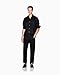 Armani Exchange Men's Long Sleeve Cotton Jacquard Button Down, Black, Large