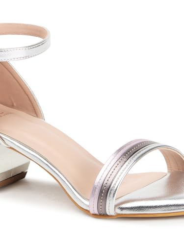 Image of Carlton London Women Stylish Fashion Embellished Sandals for Outdoor, Party, Wedding and Holidays with Block Heels