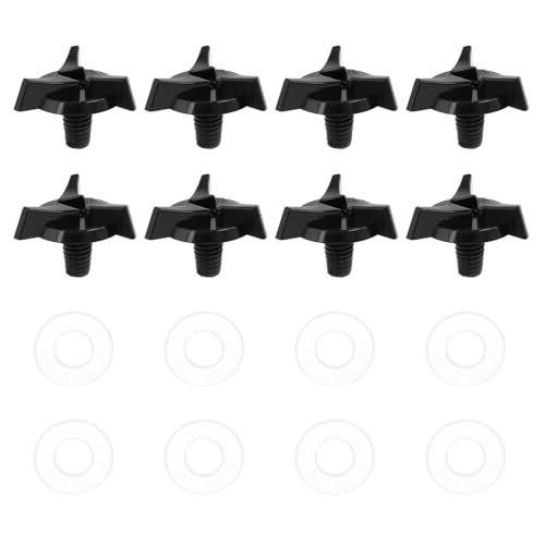 The Lord of the Tools 12Pcs Motorcycle Helmet Screws Plastic Fixing Screws with Washers Helmet Visor Screws Motorcycle Helmet Replacement Parts, Black