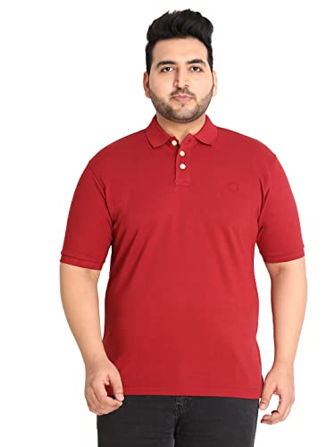 Image of CHKOKKO Men's Pluse Size Polo Cotton Regular Fit Half Sleeves T-Shirt