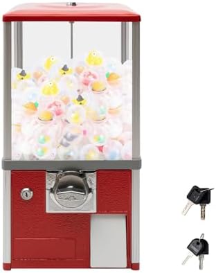 Green Coin-Operated Gumball Machine, Commercial Capsule Vending Machine for Twister Balls & Candy, 1.77-1.97" Ball Size, Secure Lock with 4 Keys, Perfect for Toys & Treats