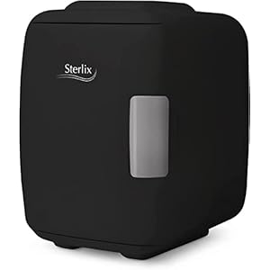 CUQOO 4L Portable Mini Fridge in Black – Luxury Mini Fridge for Bedrooms, Cars, Offices | Makeup, Skincare Fridge…