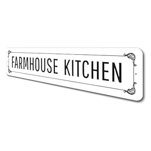 Vintage farmhouse kitchen sign decorative kitchen sign farm aluminum sign 3 x 13  urban country home decor