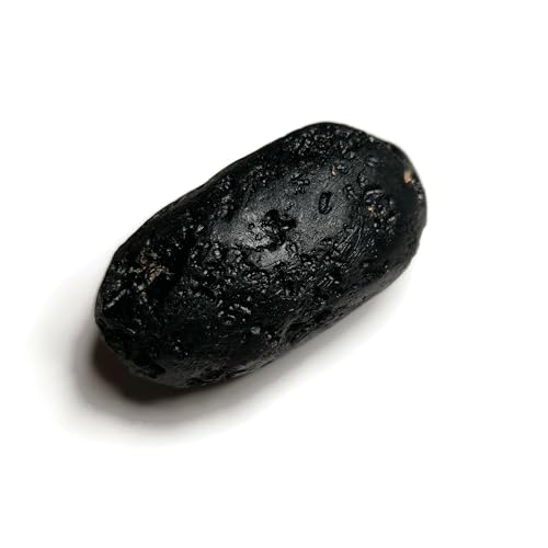 Image of Rare Indochinite Black Tektite 100g, Raw Meteorite Impact Glass, 1pc 65mm Natural Specimen, from Vietnam ID#A