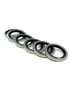 Bonded Dowty Washers Imperial BSP – Hydraulic Seals with Nitrile Rubber Insert | High-Pressure Sealing Washers for Hydraulic Fittings (10, 1/2" BSP)