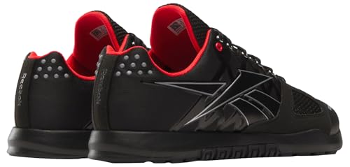 Reebok Sneaker Da Uomo Nano 2.0, Black Energy Red, 44 Eu - 2