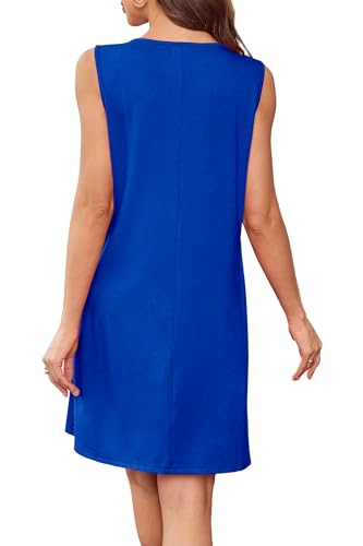 Image of BKRIVE Womens Lightweight Sleeveless Summer Dresses | Lace Yoke Neckline, Figure-Flattering for All Shapes - Ideal Beach Cover-Up & Hot-Weather Travel Essential
