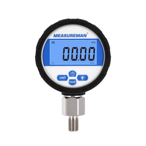 Manomètre industriel avec cadran 80mm inox et capteur numérique haute précision de 0 à 16 bar