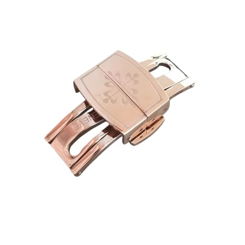 Fermoir montre croix carrée 18mm avec attache double poussoir robuste