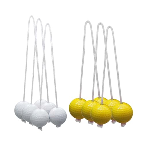 Menolana 6X Ladder Balls Diameter 42mm Easy to Use Practical Outdoor Lawn Yard Backyard Game, 3 Yellow and 3 White