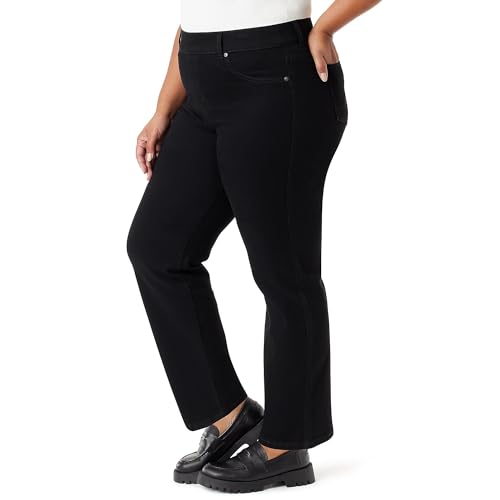 Gloria Vanderbilt Women's Shape Effect Pull on High Rise Straight Leg Jean Plus3