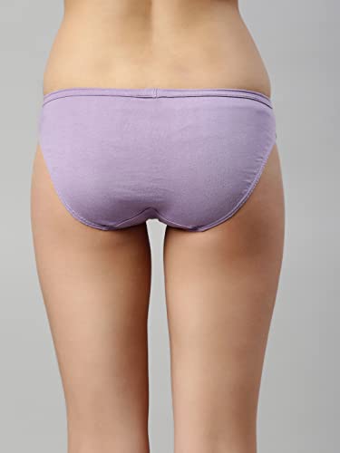 Enamor Women's Cotton Bikini Underwear Panties - Pack Of 3, Full Coverage, Stain Release Technology #TOP3