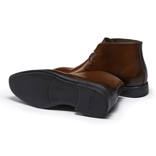 Image of Holy dove Men's Lightweight Dress Boots Leather Ankle Oxford Boot