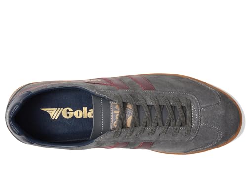 Image of Gola Men's Hurricane Suede Ash /Burgundy /Navy /Gum 8 M