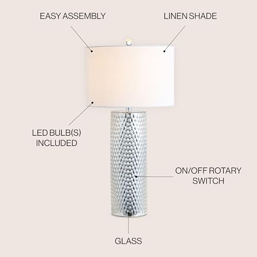 Lámpara de Mesa de Vidrio Isabella 30" Plata JONATHAN Y miniatura 4