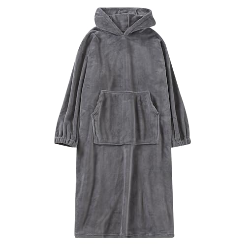[ＬＥＶＡＮＡ] 着る毛布 部屋着 ガウン 毛布 レディース メンズ フランネル ルームウェア フード ポケット付き 冷え対策 防寒 男女兼用 冬服 室内服
