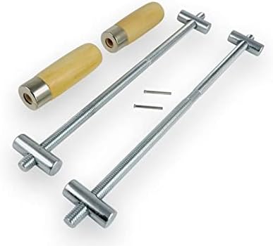 Taytools Wooden Hand Screw Clamp Kits with Rods, Pivot Nuts and Handles (12 inch)