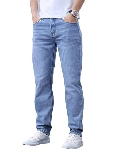 Men's Loose Pants, Stretch Skin-Friendly Jeans - Main Image