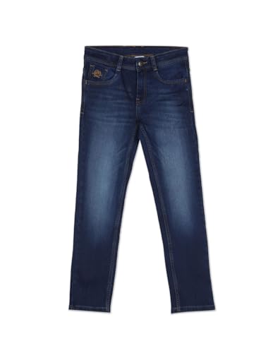 Image of U.S. Polo Assn. Kids Boy's Slim Jeans (UKJENR0001 DK. Blue EXS)