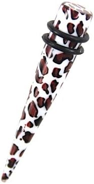 Tumundo Dehnstab Set Leopard Design - Acryl Dehner Für Piercing Tunnel 3-10mm