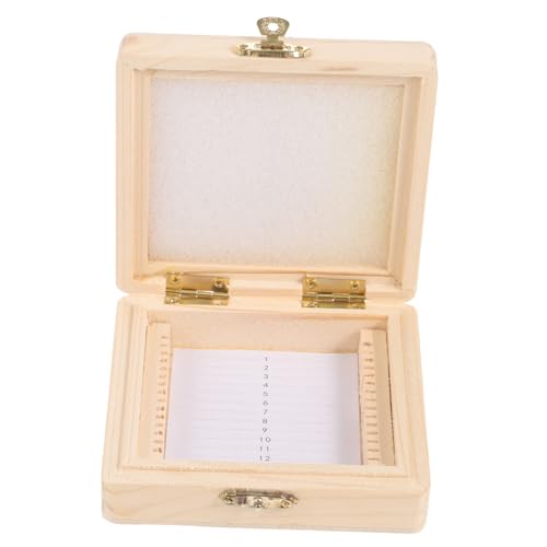 TOKIDNY 木製スライドボックス 収納可能 耐久性の 生物切片収納ケース 顕微鏡用スライド整理ホルダー 実験室用