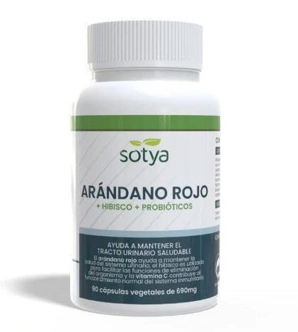 ARANDANO ROJO CONCENTRADO + HIBISCO + PROBIOTICOS 690 mg 90 caps, SOTYA