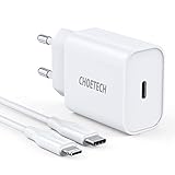 20W USB C Netzteil mit MFI-Zertifikat C-L Kabel: Der USB-C-Anschluss sowie der neue Lightning-Konnektor ermöglichen die Schnellladefunktion des Apple iPhones mit einem Power-Delivery-Ladegerät (PD). Das Choetech USB C Lightning kabel wurde von Apple MFI zertifiziert, um Kompatibilität und Sicherheit zu gewährleisten. Dank des originalen Chipsatzes ermöglicht dieser USB-Stick eine Datenübertragung von bis zu 480 Mbit / s und lädt bis zu 9 V / 2A auf