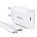 Produktbild USB C Ladegerät, CHOETECH 20W Schnellladegerät mit Ladekabel 1.2M,Power Adapter 3.0 Typ C Fast Charger Netzstecker Netzteil kompatibel für IPhone 12/11 Pro/SE 2020 XS Max XR X 8 Plus iPad Pro