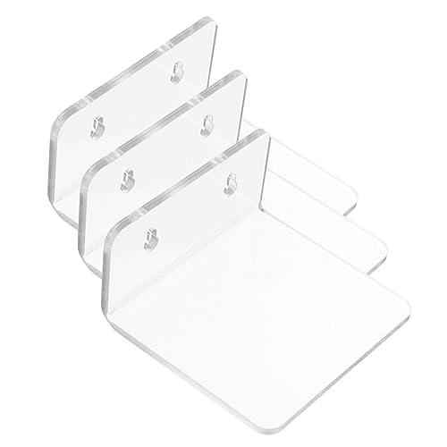 Vaguelly 1Juego Soporte de Pared Adhesivo Macetas de Bonsái Estante Transparente de Acrílico Plantas de Interior de Decoración Espacio