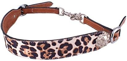 Showman Leather Wither Strap w/Leopard Design