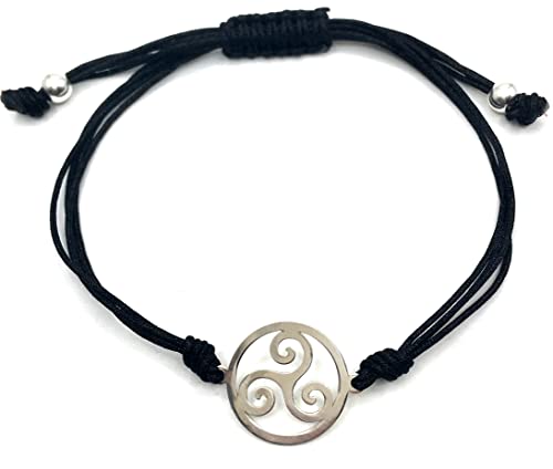 MASBARATA BRACELET EN FIL TRISQUEL EN ARGENT 925/1000, 1.2 CM, Argent sterling, Sans pierre