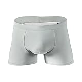 Underwear Hernia Belts for Men, Bilateral Inguinal Hernia Support Belt with 4 Removable Compression Pads, Adjustable Tightness(S)