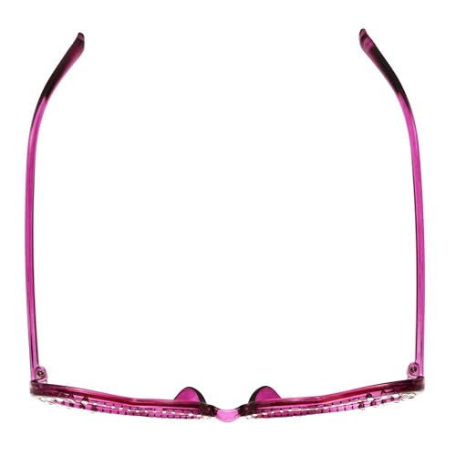 Betsey Johnson Women's Glam & Glitter Sunglasses Heart, Black, 56 mm4