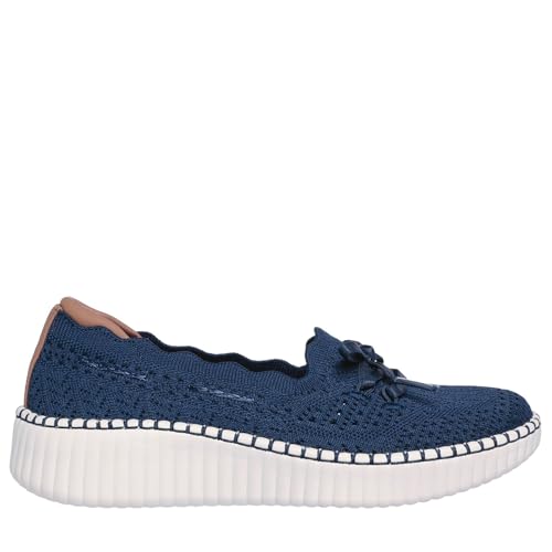 Image of Skechers Modern Comfort-Casual Wilshire BLVD-Knit Sail Women's Slip On, 6 B(M) US, Navy