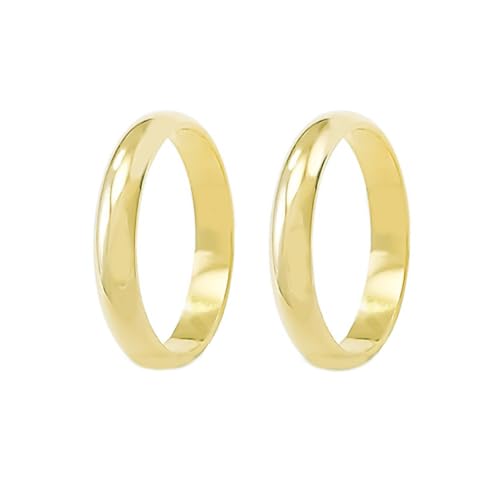 Fedi Nuziali Argento 925 laminate Oro Anelli coppia Uomo Donna fidanzamento 10 grammi