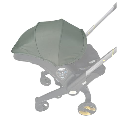 Image of Stroller Accessories Replacement Canopy Compatible with Doona+ and Doona i Car Seats & Strollers, Larger Sunshade, Durable Fabric (Desert Green)