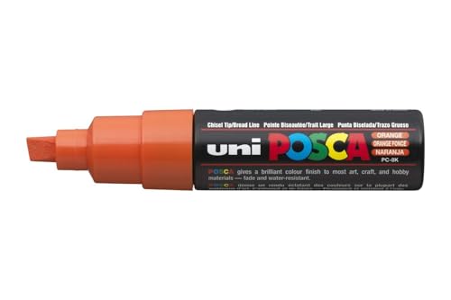 UNI-BALL Marqueur Pte large biseautée POSCA PC8K 8mm Orange Foncé