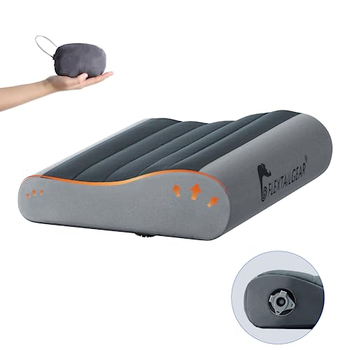 FLEXTAILGEAR Ultralight Kompakt Aufblasbares Luftkissen, Komprimierbar Outdoor Camping Kissen,Tragbar Reisekissen, Komfortables ergonomisches Kopfkissen für Camping Reise