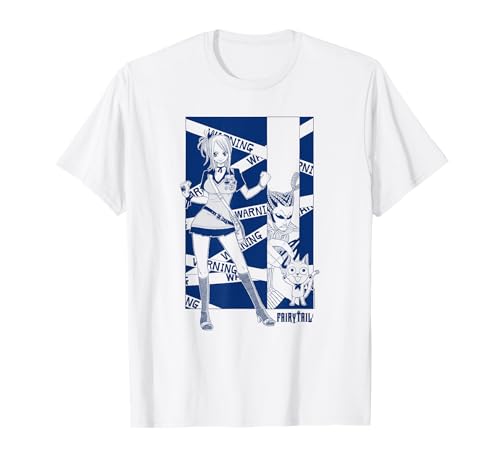Fairy Tail Lucy Warning Tape Anime T-Shirt