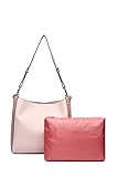 Verstellbarer Riemen collezione alessandro Schultertasche Ulla in two-Tone-Optik rosa mit altrosa 35cm x 30cm x 10cm
