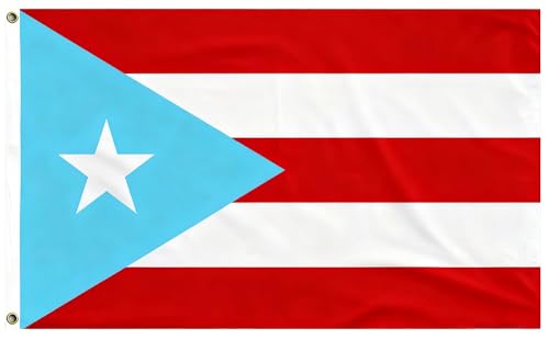 Light Blue Puerto Rico Flag Independence Banner 3x5 Ft Outdoor Yard Sign Decor