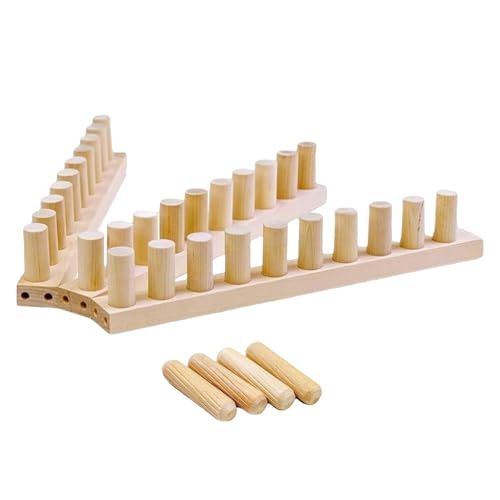 Lzetguya Wooden Chunky Yarn Blanket Kit, 45'' Large Size with