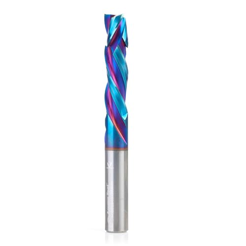 Image of Amana Tool Spektra Extreme Tool Life Solid Carbide CNC Compression Spiral Router Bit, 48325-K-M, 8mm D x 32mm CH x 8mm Shank x 71mm Long 3 Flute