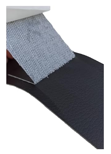 TAPHICEROS Leder Reparatur Set | Schwarz 50cm x 140cm | Meterware Kunstleder Selbstklebend Lederreparatur Lederflicken Set Hochwertiges Lederflickenset für Autositz Sofa Möbel Bürostuhl