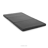 LUCID 3 Inch Folding Mattress - Foam Tri-Fold Guest Bed with Washable Cover and Carry Handles - Twin
