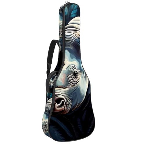 Housse pour guitare Bush Rhino, sac de transport de 42.9x16.9x4.7 pouces avec sangle réglable