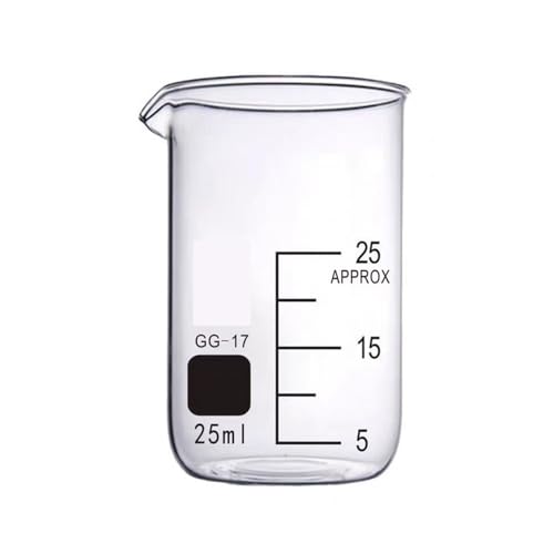 Bécher en verre borosilicaté lot de tasses à mesurer pour laboratoire et cuisine de 5 à 1000 ml