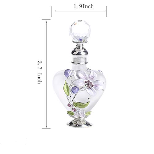 YUFENG Refillable Empty Flower Crystal Perfume Bottle Handmade Home Decor Lady Wedding Gift