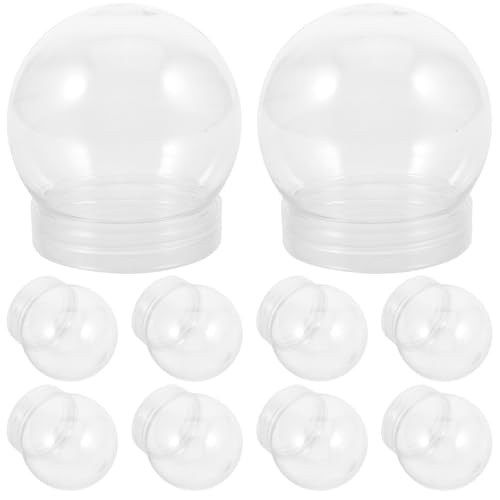 Alipis 20pcs DIY Snow Globe Water Globe - Clear Plastic Container with Screw Off Cap Fillable Water Globe Cookies Candy Jar for DIY Crafts and Customization 150ml